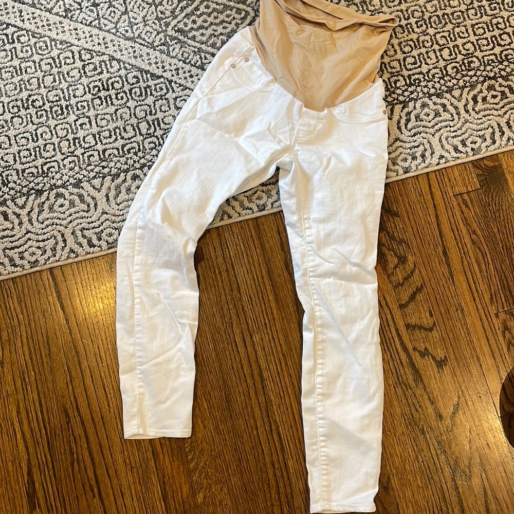 Luxe essentials denim white jeans